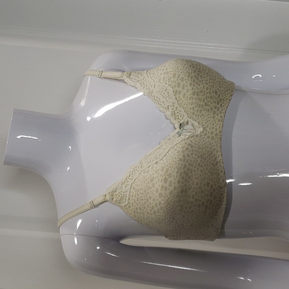 Maiden Form No Wire Push-Up Off-White Cheetah Print Bra Size 36B - Picture 3 of 8